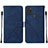 Handytasche Stand Schutzhülle Flip Leder Hülle Y01B für Samsung Galaxy A21s Blau