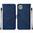 Handytasche Stand Schutzhülle Flip Leder Hülle Y01B für Samsung Galaxy A22s 5G Blau