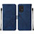 Handytasche Stand Schutzhülle Flip Leder Hülle Y01B für Samsung Galaxy A33 5G Blau