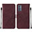 Handytasche Stand Schutzhülle Flip Leder Hülle Y01B für Samsung Galaxy A34 5G Fuchsie