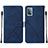 Handytasche Stand Schutzhülle Flip Leder Hülle Y01B für Samsung Galaxy A52 4G Blau