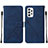 Handytasche Stand Schutzhülle Flip Leder Hülle Y01B für Samsung Galaxy A72 5G Blau