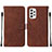 Handytasche Stand Schutzhülle Flip Leder Hülle Y01B für Samsung Galaxy A72 5G Braun