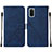 Handytasche Stand Schutzhülle Flip Leder Hülle Y01B für Samsung Galaxy S20 5G Blau