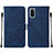 Handytasche Stand Schutzhülle Flip Leder Hülle Y01B für Samsung Galaxy S20 Blau
