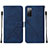Handytasche Stand Schutzhülle Flip Leder Hülle Y01B für Samsung Galaxy S20 FE 4G Blau