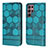 Handytasche Stand Schutzhülle Flip Leder Hülle Y01B für Samsung Galaxy S22 Ultra 5G Cyan