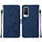 Handytasche Stand Schutzhülle Flip Leder Hülle Y01B für Vivo V21e 5G Blau