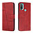 Handytasche Stand Schutzhülle Flip Leder Hülle Y01X für Motorola Moto E20 Rot