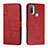 Handytasche Stand Schutzhülle Flip Leder Hülle Y01X für Motorola Moto E30 Rot