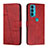 Handytasche Stand Schutzhülle Flip Leder Hülle Y01X für Motorola Moto Edge 20 5G Rot