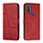 Handytasche Stand Schutzhülle Flip Leder Hülle Y01X für Motorola Moto G Pure Rot