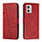 Handytasche Stand Schutzhülle Flip Leder Hülle Y01X für Motorola Moto G73 5G Rot