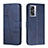 Handytasche Stand Schutzhülle Flip Leder Hülle Y01X für Oppo K10 5G India Blau