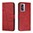 Handytasche Stand Schutzhülle Flip Leder Hülle Y01X für Oppo K10 5G India Rot