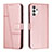 Handytasche Stand Schutzhülle Flip Leder Hülle Y01X für Samsung Galaxy A13 4G Rosegold