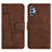 Handytasche Stand Schutzhülle Flip Leder Hülle Y01X für Samsung Galaxy A32 5G Braun