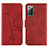 Handytasche Stand Schutzhülle Flip Leder Hülle Y01X für Samsung Galaxy Note 20 5G Rot