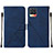 Handytasche Stand Schutzhülle Flip Leder Hülle Y02B für Realme 8 4G Blau