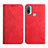 Handytasche Stand Schutzhülle Flip Leder Hülle Y02X für Motorola Moto E20 Rot