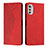 Handytasche Stand Schutzhülle Flip Leder Hülle Y02X für Motorola Moto E32 Rot