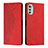 Handytasche Stand Schutzhülle Flip Leder Hülle Y02X für Motorola Moto E32s Rot