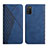 Handytasche Stand Schutzhülle Flip Leder Hülle Y02X für Samsung Galaxy F02S SM-E025F Blau