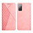 Handytasche Stand Schutzhülle Flip Leder Hülle Y02X für Samsung Galaxy S20 FE 4G Rosegold