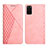 Handytasche Stand Schutzhülle Flip Leder Hülle Y02X für Samsung Galaxy S20 Plus Rosegold