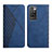 Handytasche Stand Schutzhülle Flip Leder Hülle Y02X für Xiaomi Redmi 10 4G Blau