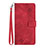 Handytasche Stand Schutzhülle Flip Leder Hülle Y03B für Google Pixel 6a 5G Rot
