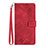 Handytasche Stand Schutzhülle Flip Leder Hülle Y03B für Huawei Honor X6 5G Rot