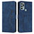 Handytasche Stand Schutzhülle Flip Leder Hülle Y03X für Motorola Moto G60s Blau