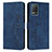 Handytasche Stand Schutzhülle Flip Leder Hülle Y03X für Realme Q3 5G Blau