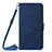 Handytasche Stand Schutzhülle Flip Leder Hülle Y04B für Samsung Galaxy A52 4G Blau