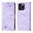 Handytasche Stand Schutzhülle Flip Leder Hülle Y05B für Apple iPhone 15 Pro Violett