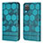 Handytasche Stand Schutzhülle Flip Leder Hülle Y05B für Samsung Galaxy F12 Cyan