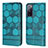 Handytasche Stand Schutzhülle Flip Leder Hülle Y05B für Samsung Galaxy S20 FE 4G Cyan