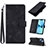 Handytasche Stand Schutzhülle Flip Leder Hülle Y06B für Apple iPhone 13 Schwarz