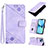 Handytasche Stand Schutzhülle Flip Leder Hülle Y06B für Apple iPhone 13 Violett