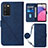 Handytasche Stand Schutzhülle Flip Leder Hülle Y07B für Samsung Galaxy F02S SM-E025F Blau