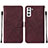 Handytasche Stand Schutzhülle Flip Leder Hülle Y07B für Samsung Galaxy S22 Plus 5G Rot