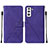 Handytasche Stand Schutzhülle Flip Leder Hülle Y07B für Samsung Galaxy S22 Plus 5G Violett