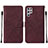 Handytasche Stand Schutzhülle Flip Leder Hülle Y07B für Samsung Galaxy S23 Ultra 5G Rot