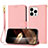 Handytasche Stand Schutzhülle Flip Leder Hülle Y09X für Apple iPhone 14 Pro Rosegold