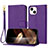 Handytasche Stand Schutzhülle Flip Leder Hülle Y09X für Apple iPhone 14 Violett