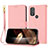 Handytasche Stand Schutzhülle Flip Leder Hülle Y09X für Motorola Moto G Play Gen 2 Rosegold