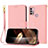 Handytasche Stand Schutzhülle Flip Leder Hülle Y09X für Motorola Moto G10 Power Rosegold