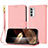 Handytasche Stand Schutzhülle Flip Leder Hülle Y09X für Motorola Moto G31 Rosegold