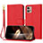 Handytasche Stand Schutzhülle Flip Leder Hülle Y09X für Motorola Moto G32 Rot